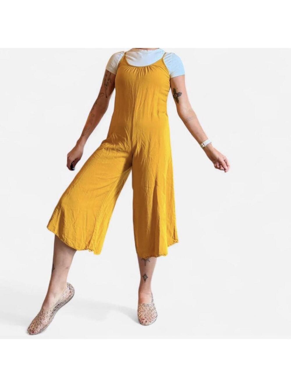 Women's Yellow and Orange Jumpsuit